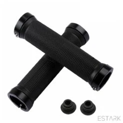 ESTARK® - Fietshandvatten - Lock-On - Handvatten - Universeel - Fiets – Mountainbike – Professioneel - Grips - Extra Grip – Fietshandvaten -Handvaten - Handig Te Monteren - Anti-slip – Fietsen – Stuur – Bikegrips – Lock-on Aanspanbaar - Zwart - LO-zw -BOl Winkel 1200x1200 277
