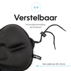 Dyken Zadelhoes Fiets Gel - Zadeldek - Universele Fietszadelhoes - Smalle Zadels - Zwart -BOl Winkel 1200x1200 312