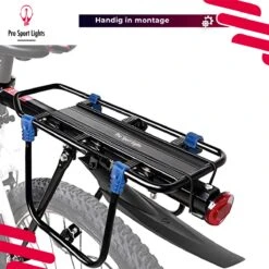 Mountainbike Bagagedrager En Spatbord - Fiets Rek Achter Met QR - Pro Sport Lights - MTB/ Racefiets Fietszadeldrager -BOl Winkel 1200x1200 325
