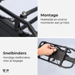 V.P.®Quick Release Bagagedrager Fiets – Opzetdrager & Bagagedrager Mountainbike – Mountainbike Accesoires Bagagedragerplaat – Bagagedrager – Bagagedragers -BOl Winkel 1200x1200 357