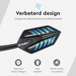 Dyken Fietsspiegel Links - Achteruitkijkspiegel Op Stuur - Fietsspiegel Ebike - Fiets Spiegel -BOl Winkel 1200x1200 408