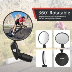 Zacro 2 Pack Fietsspiegel Ebike- Fietsbel- Veiligheidsspiegel- 360° Verstelbare En Draaibare Fietsspiegel– Universeel- Zwart -BOl Winkel 1200x1200 433