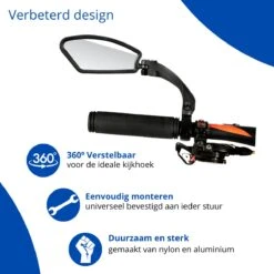 Fietsspiegel - Fietsspiegel Ebike - Links - Achteruitkijkspiegel - Fietsspiegel Op Stuur - Fiets Spiegel - Verstelbaar - Zwart - Stuurbevestiging - EJC Products 12 Fietsspiegel - Fietsspiegel Ebike - Links - Achteruitkijkspiegel - Fietsspiegel Op Stuur - Fiets Spiegel - Verstelbaar - Zwart - Stuurbevestiging - EJC Products -BOl Winkel 1200x1200 439