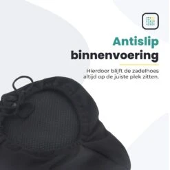 Voltano Luxe Gel Zadelhoes Fiets – Zwart – Met Uitsparing – Brede Fietszadels - 100% Waterdicht - Universele Zadeldek -BOl Winkel 1200x1200 518