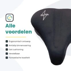 Voltano Luxe Gel Zadelhoes Fiets – Zwart – Met Uitsparing – Brede Fietszadels - 100% Waterdicht - Universele Zadeldek -BOl Winkel 1200x1200 521