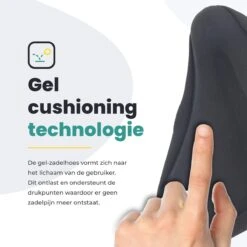 Voltano Luxe Gel Zadelhoes Fiets – Zwart – Met Uitsparing – Brede Fietszadels - 100% Waterdicht - Universele Zadeldek -BOl Winkel 1200x1200 522