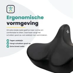 Voltano City XXXL Fietszadel – Unisex Extra Breed Fietszadel – Tegen Zadelpijn – 100% Waterdicht – Incl. Gratis Zadelstrop - Zwart 20 Voltano City XXXL Fietszadel – Unisex Extra Breed Fietszadel – Tegen Zadelpijn – 100% Waterdicht – Incl. Gratis Zadelstrop - Zwart -BOl Winkel 1200x1200 640