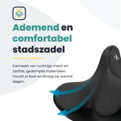 Voltano City XXXL Fietszadel – Unisex Extra Breed Fietszadel – Tegen Zadelpijn – 100% Waterdicht – Incl. Gratis Zadelstrop - Zwart 24 Voltano City XXXL Fietszadel – Unisex Extra Breed Fietszadel – Tegen Zadelpijn – 100% Waterdicht – Incl. Gratis Zadelstrop - Zwart -BOl Winkel 1200x1200 643