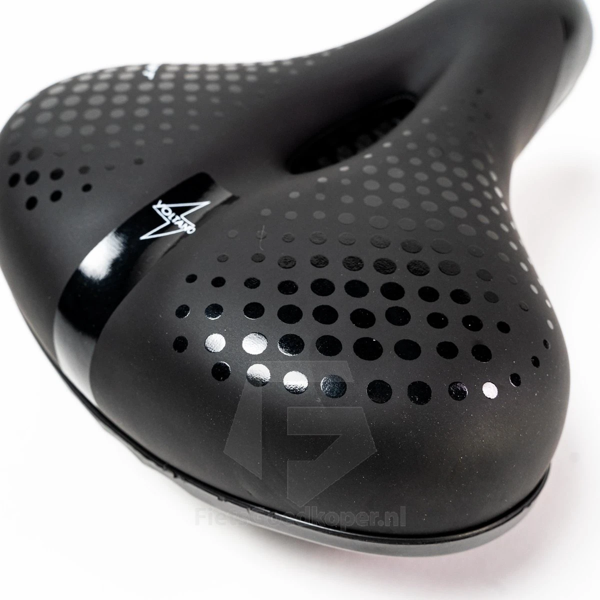 Voltano Pro Gel Fietszadel – Met Uitsparing – Zwart – Unisex - Inclusief Zadelstrop - Ergonomisch Gevormd - Elastomeer Vering 4 Voltano Pro Gel Fietszadel – Met Uitsparing – Zwart – Unisex - Inclusief Zadelstrop - Ergonomisch Gevormd - Elastomeer Vering - Afbeelding 2
