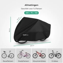 Merkloos Fietshoes Voor 2 Fietsen - Fietshoes Waterdicht - XL - Incl. Gratis Zakje & Zadelhoes -BOl Winkel 1200x1200 887