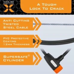 Xolid Kabelslot Met 2x Sleutel - [Kinderfiets] Compact (Kort) Fietsslot Uit Stevige Staalkabel - Gebruik Slot Met Fiets - Alternatief Voor Ketting Ringslot Cijferslot Vouwslot Beugelslot - Lengte 65CM Dikte 10MM - Zwart Oranje -BOl Winkel 1200x1200 940