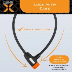 Xolid Kabelslot Met 2x Sleutel - [Kinderfiets] Compact (Kort) Fietsslot Uit Stevige Staalkabel - Gebruik Slot Met Fiets - Alternatief Voor Ketting Ringslot Cijferslot Vouwslot Beugelslot - Lengte 65CM Dikte 10MM - Zwart Oranje -BOl Winkel 1200x1200 944