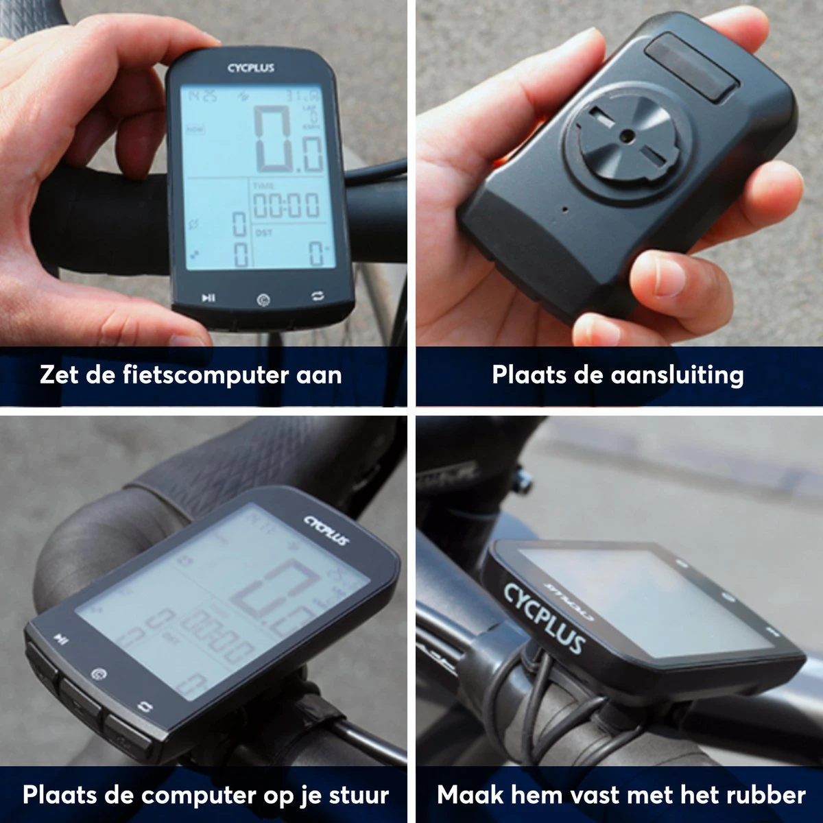 Cycplus® Draadloze & Waterbestendige Fietscomputer - Datavisualisatie D.m.v Bluetooth - Fiets GPS - Extra Groot Scherm - Zwart 8 Cycplus® Draadloze & Waterbestendige Fietscomputer - Datavisualisatie D.m.v Bluetooth - Fiets GPS - Extra Groot Scherm - Zwart - Afbeelding 6