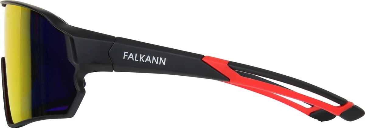 Falkann Fietsbril / Sportbril - Zwart/Rood - Gepolariseerde Glazen 4 Falkann Fietsbril / Sportbril - Zwart/Rood - Gepolariseerde Glazen - Afbeelding 2
