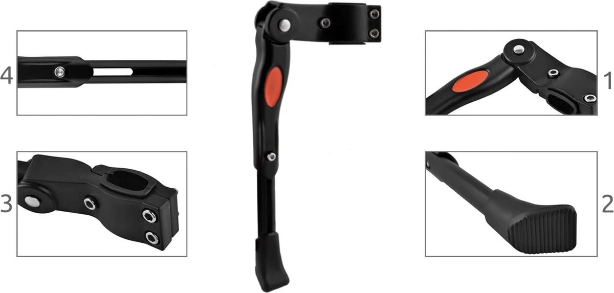 YUNICS ® Fietsstandaard - Verstelbaar - 60 CM Tot 73 CM - Inklapbaar - Voor Mountainbike, Standaard Fietsen En Race Fietsen - Anti-Slip - Zwart 9 YUNICS ® Fietsstandaard - Verstelbaar - 60 CM Tot 73 CM - Inklapbaar - Voor Mountainbike, Standaard Fietsen En Race Fietsen - Anti-Slip - Zwart - Afbeelding 7