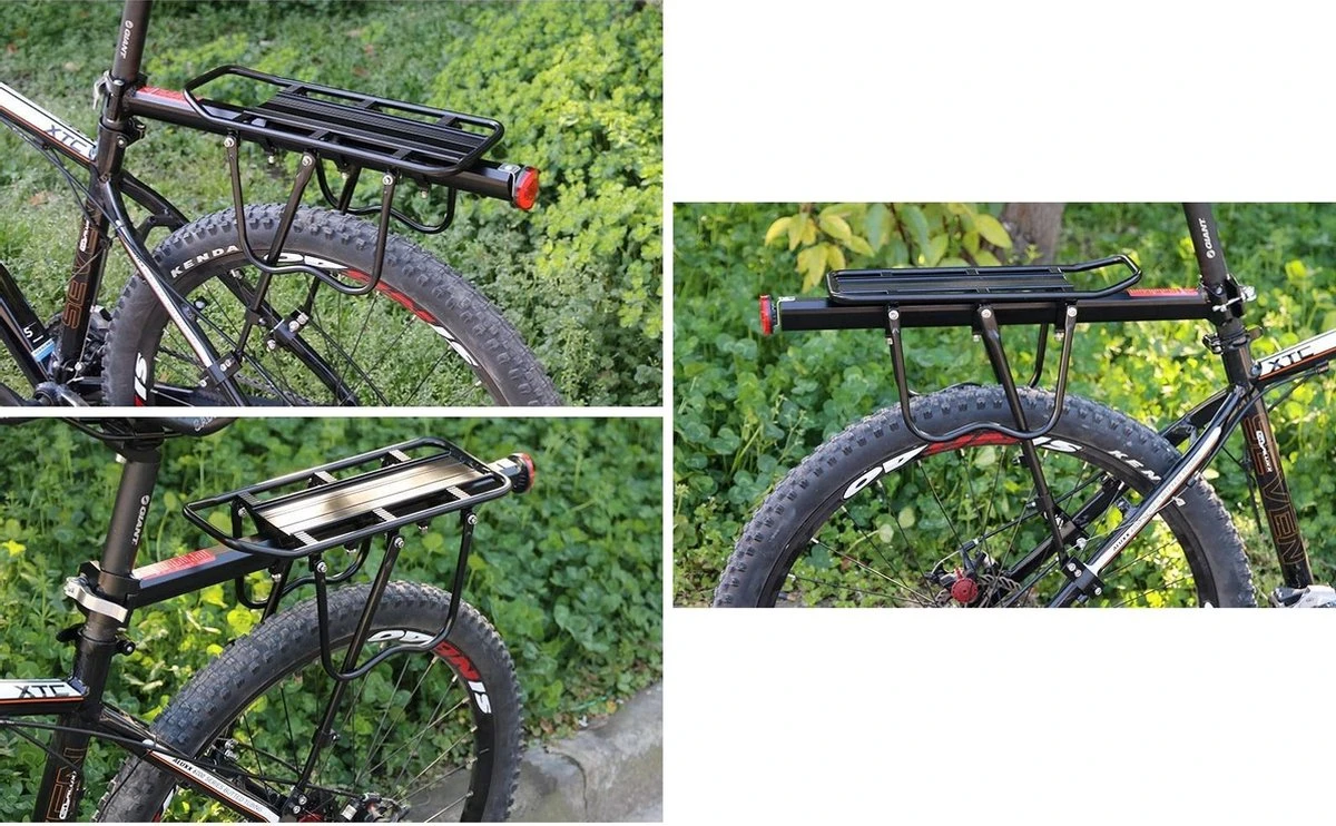 Merkloos Bagagedrager Fiets - Bagagerek Met Zadelpenbevestiging - Aluminium - Zwart - Geschikt Voor Mountainbike & Racefiets 4 Merkloos Bagagedrager Fiets - Bagagerek Met Zadelpenbevestiging - Aluminium - Zwart - Geschikt Voor Mountainbike & Racefiets - Afbeelding 2