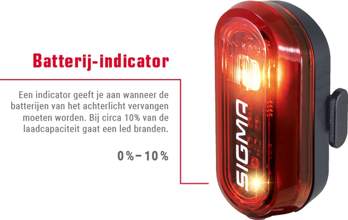 SIGMA SPORT Sigma CURVE Led Achterlicht - Inclusief Batterijen 6 SIGMA SPORT Sigma CURVE Led Achterlicht - Inclusief Batterijen - Afbeelding 4