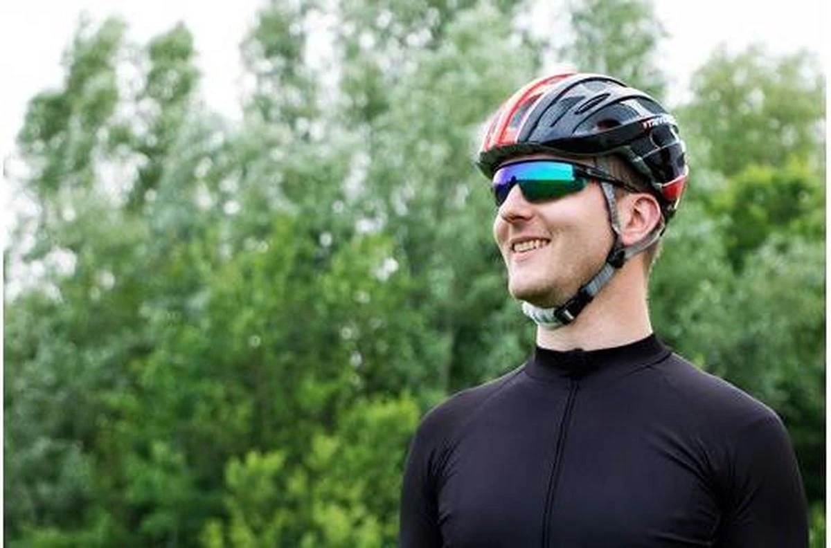 Trivio - Fietsbril Hadley Grijs / Zwart Met 2 Extra Lenzen 6 Trivio - Fietsbril Hadley Grijs / Zwart Met 2 Extra Lenzen - Afbeelding 4