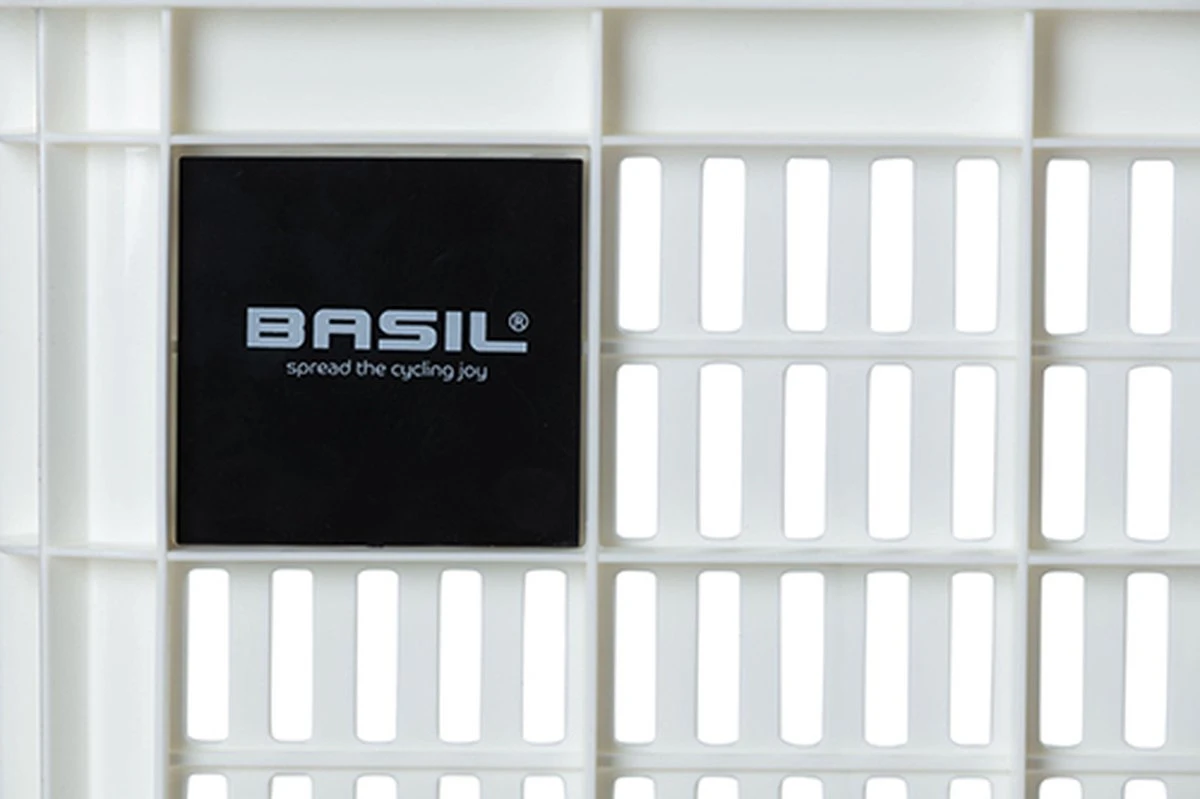 Basil Fietskrat M - Medium - 29.5 Liter - Wit 5 Basil Fietskrat M - Medium - 29.5 Liter - Wit - Afbeelding 3