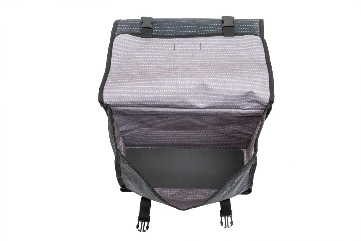 New Looxs Fiori Double Nomi Dubbele Fietstas - 30 Liter - Zwart 6 New Looxs Fiori Double Nomi Dubbele Fietstas - 30 Liter - Zwart - Afbeelding 4