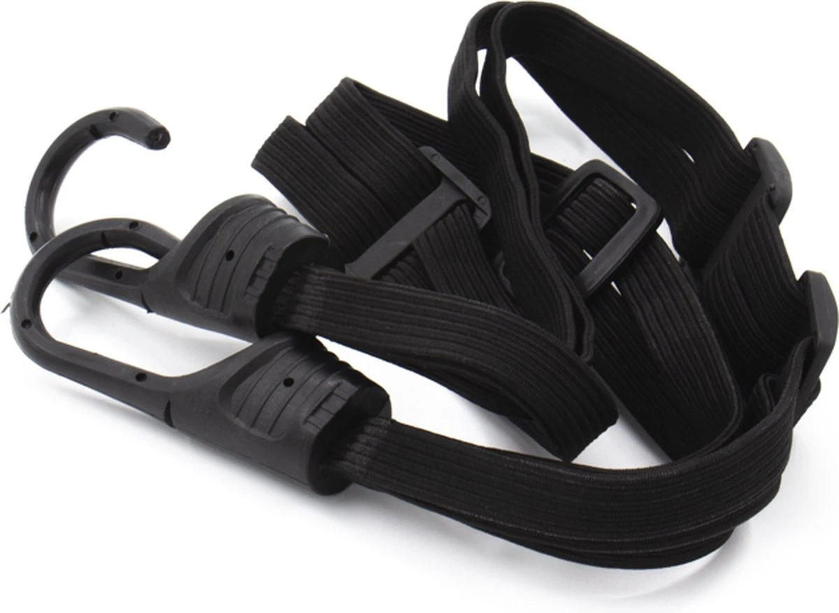 Spinbinder Voor Motor, Fiets & Scooter - Zwart - Verstelbaar Elastiek Voor Helm - Spin - Fietsbinder Met Haken - Snelbinder 60cm 6 Spinbinder Voor Motor, Fiets & Scooter - Zwart - Verstelbaar Elastiek Voor Helm - Spin - Fietsbinder Met Haken - Snelbinder 60cm - Afbeelding 4