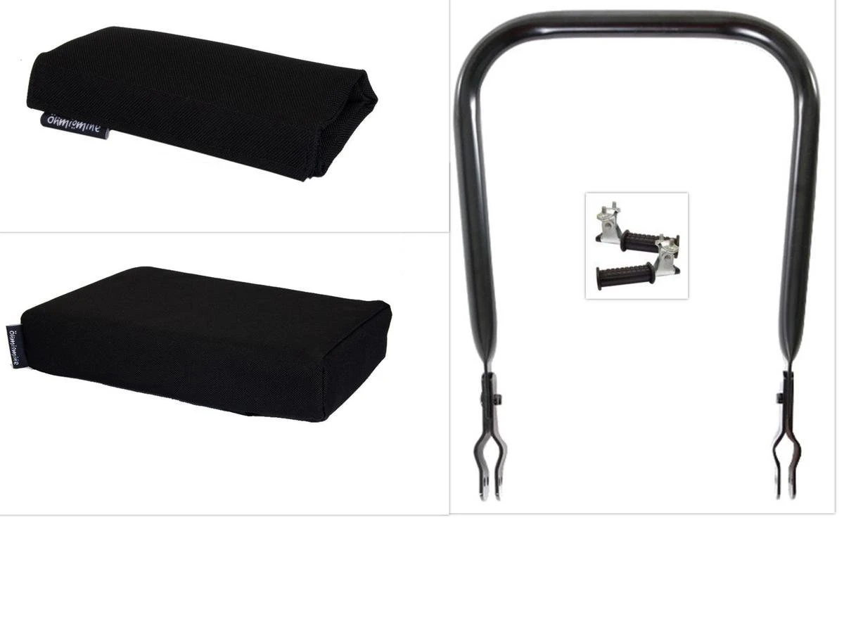 Bagagedrager-kussen, Rug-rolkussentje Incl. Voetsteuntjes En Rugleuning, Complete Set 8 Bagagedrager-kussen, Rug-rolkussentje Incl. Voetsteuntjes En Rugleuning, Complete Set - Afbeelding 6