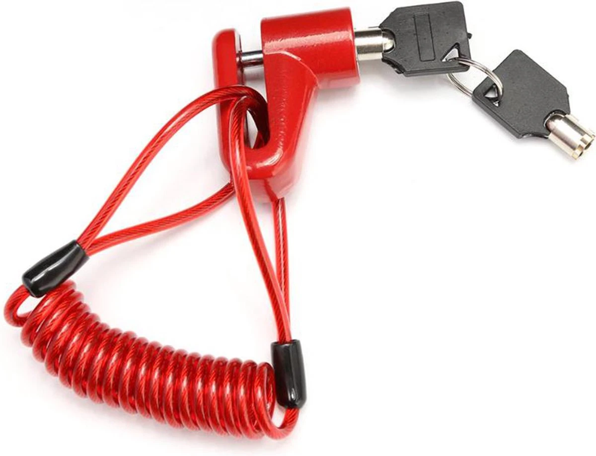 Schijfremslot Motor / Scooter / Elektrische Step / Fiets, Remschijfslot Met Reminder Kabel En Houder, Slotpin 5.5mm, Merk Profitect 7 Schijfremslot Motor / Scooter / Elektrische Step / Fiets, Remschijfslot Met Reminder Kabel En Houder, Slotpin 5.5mm, Merk Profitect - Afbeelding 5