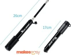 Fietspomp Racefiets | Mini Fietspomp | Met Flexible Slang | 8 Bar | Zwart 13 Fietspomp Racefiets | Mini Fietspomp | Met Flexible Slang | 8 Bar | Zwart -BOl Winkel 1200x927 6