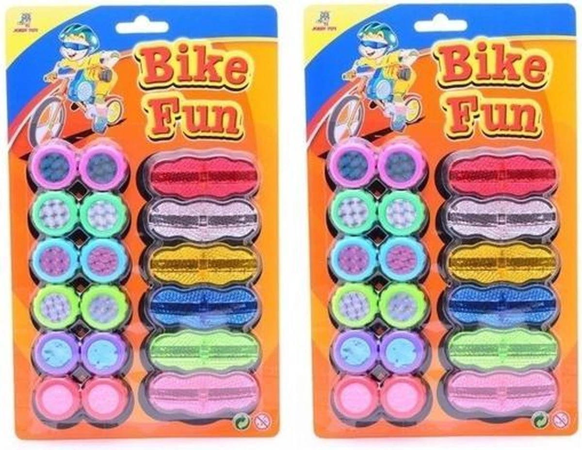 Merkloos 2x Spaakreflectoren Bike Fun - Fiets Accessoires Voor Kinderen - Reflectoren 3 Merkloos 2x Spaakreflectoren Bike Fun - Fiets Accessoires Voor Kinderen - Reflectoren