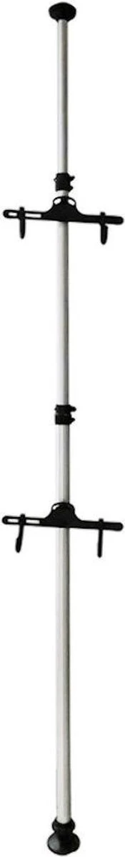 Merkloos Decopatent® PRO Plafond Fiets Ophangsysteem Voor 2 Fietsen - Staand Fietsenrek 2 Fietsen - Fietsenhouder Met Telescoop Opbergstang 5 Merkloos Decopatent® PRO Plafond Fiets Ophangsysteem Voor 2 Fietsen - Staand Fietsenrek 2 Fietsen - Fietsenhouder Met Telescoop Opbergstang - Afbeelding 3