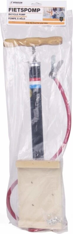 Benson Nederlandse Klassieke Fietspomp - Houten Voetplaat - Max Druk 3 Bar -BOl Winkel 378x1200 1