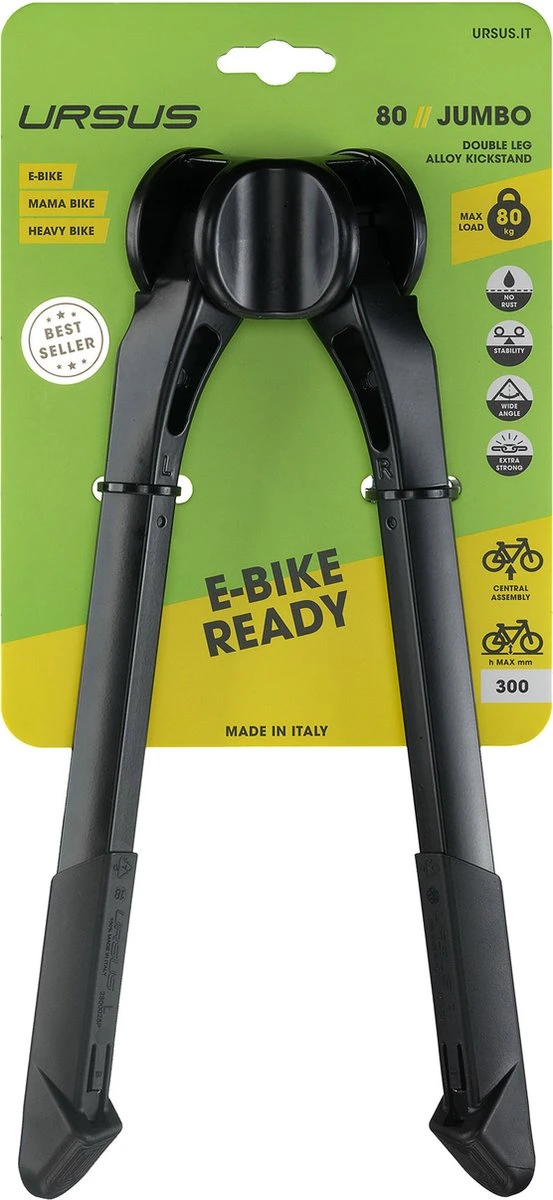 Middenstandaard Ursus Jumbo 2-poot 30cm - Zwart 10 Middenstandaard Ursus Jumbo 2-poot 30cm - Zwart - Afbeelding 8