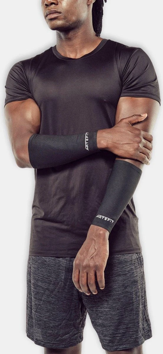 Artefit Compressie Onderarm Sleeves – Unisex - Zonbescherming - S - Black 3 Artefit Compressie Onderarm Sleeves – Unisex - Zonbescherming - S - Black