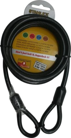 Merkloos Stahlex Staalkabel 1.5 Meter X 8 Mm Met Lussen Geplastificeerd -BOl Winkel 616x1200 1