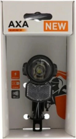 AXA Blueline 30 T - Fietslamp Voorlicht - LED Koplamp - Auto On Fietsverlichting – Steady - Dynamo - 30 Lux -BOl Winkel 663x1200