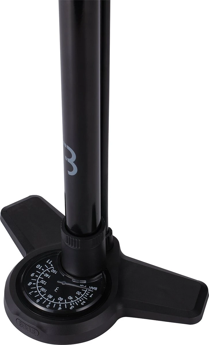 BBB Cycling AirBoost Fietspomp Met Drukmeter - Fiets Pomp Racefiets En Mountainbike - Voetpomp 11 Bar - Zwart - BFP-28 5 BBB Cycling AirBoost Fietspomp Met Drukmeter - Fiets Pomp Racefiets En Mountainbike - Voetpomp 11 Bar - Zwart - BFP-28 - Afbeelding 3