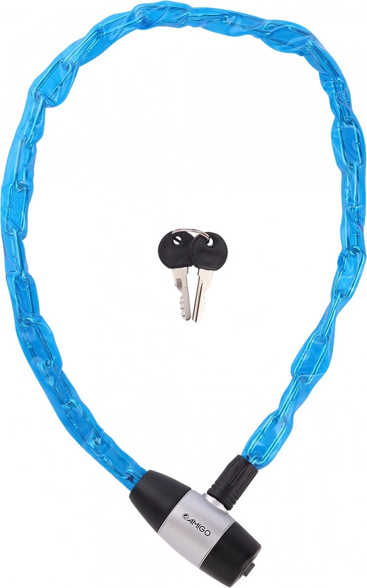 Amigo 8035 Kettingslot - Fietsslot 80 Cm - Blauw 3 Amigo 8035 Kettingslot - Fietsslot 80 Cm - Blauw
