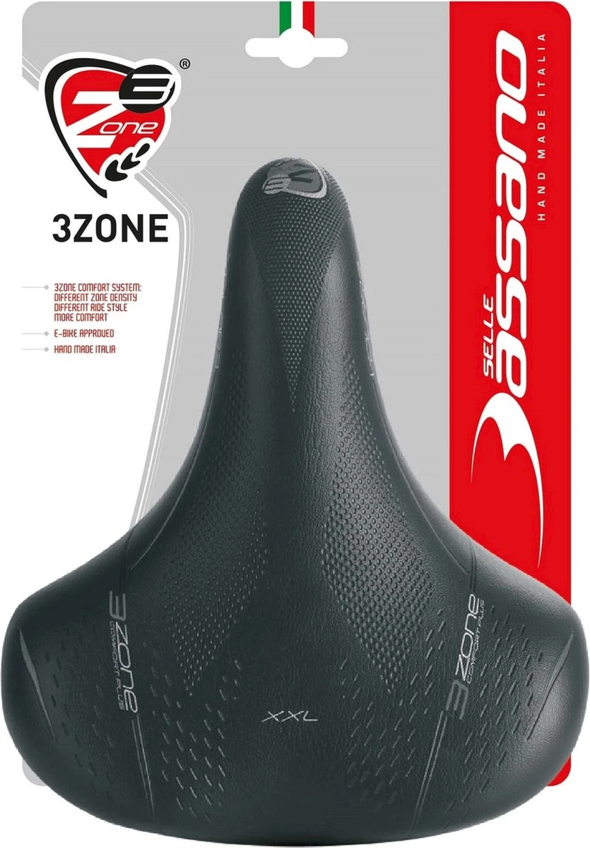 Zadel Selle Bassano Volare BigCity XXL Elastomeer - Zwart 10 Zadel Selle Bassano Volare BigCity XXL Elastomeer - Zwart - Afbeelding 8