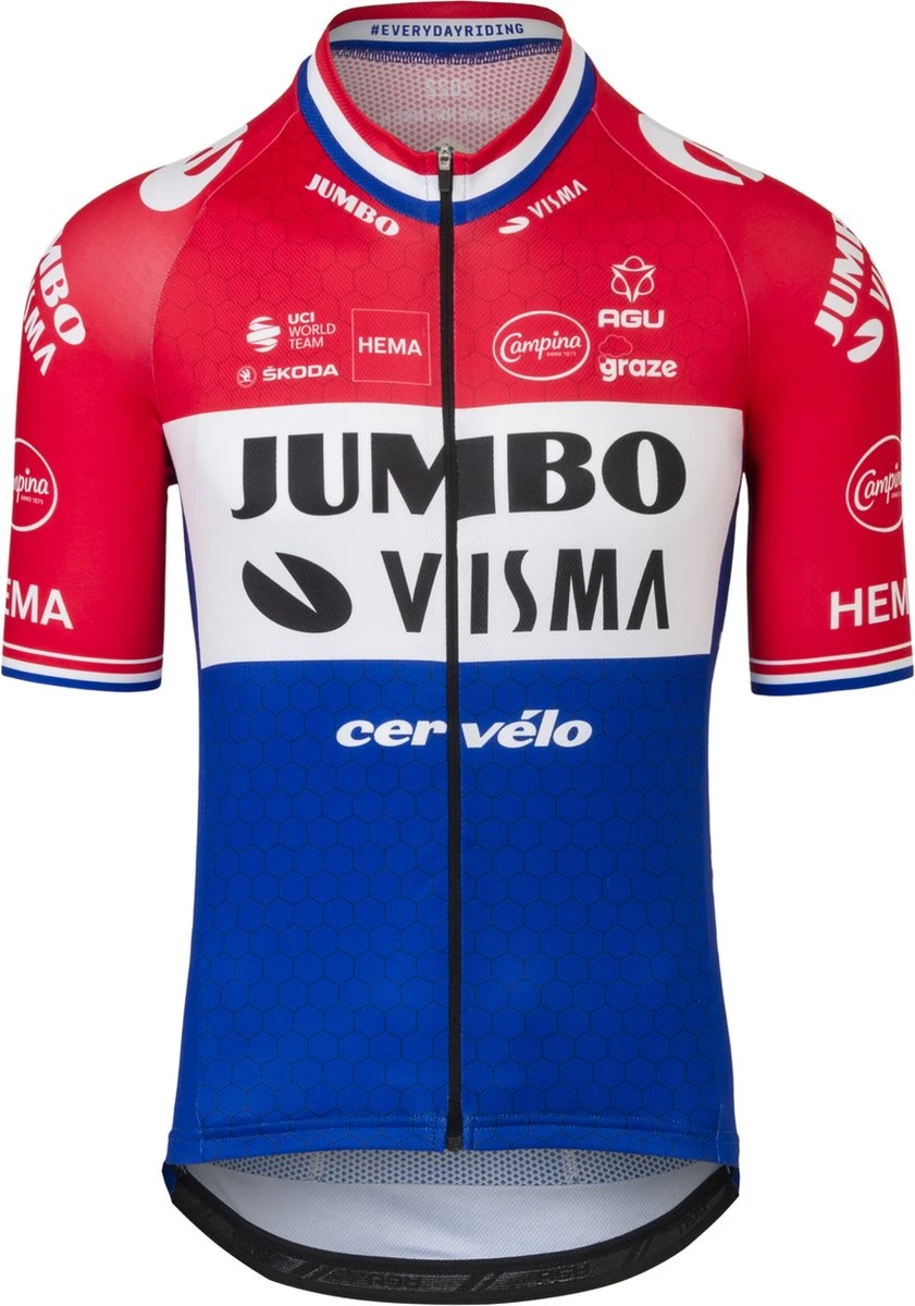 AGU Replica Dutch Champion Fietsshirt Team Jumbo-Visma Heren - Geel - XL 3 AGU Replica Dutch Champion Fietsshirt Team Jumbo-Visma Heren - Geel - XL