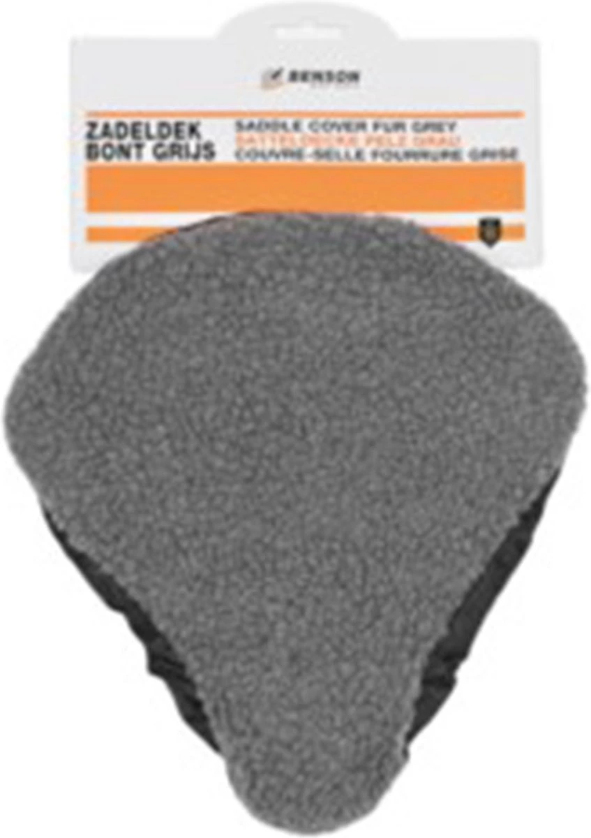 Benson Universele Fiets Zadeldek - Imitatie Schapenvacht - Bont - Grijs 5 Benson Universele Fiets Zadeldek - Imitatie Schapenvacht - Bont - Grijs - Afbeelding 3