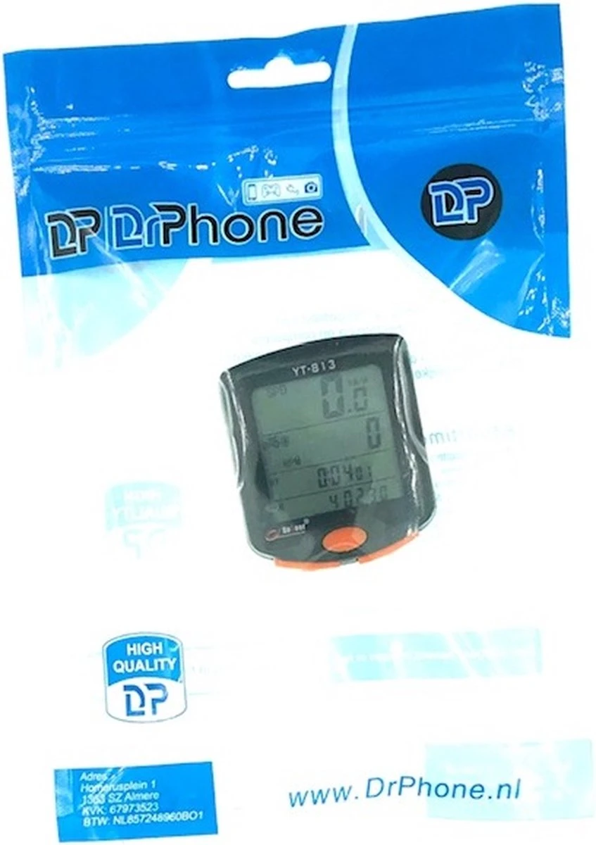 DrPhone FCS2 Fietscomputer - Draadloze Fiets Snelheidsmeter - Kilometerteller - Spatwaterdicht - 4-Lijn Display Met Achtergrondverlichting - Zwart 6 DrPhone FCS2 Fietscomputer - Draadloze Fiets Snelheidsmeter - Kilometerteller - Spatwaterdicht - 4-Lijn Display Met Achtergrondverlichting - Zwart - Afbeelding 4