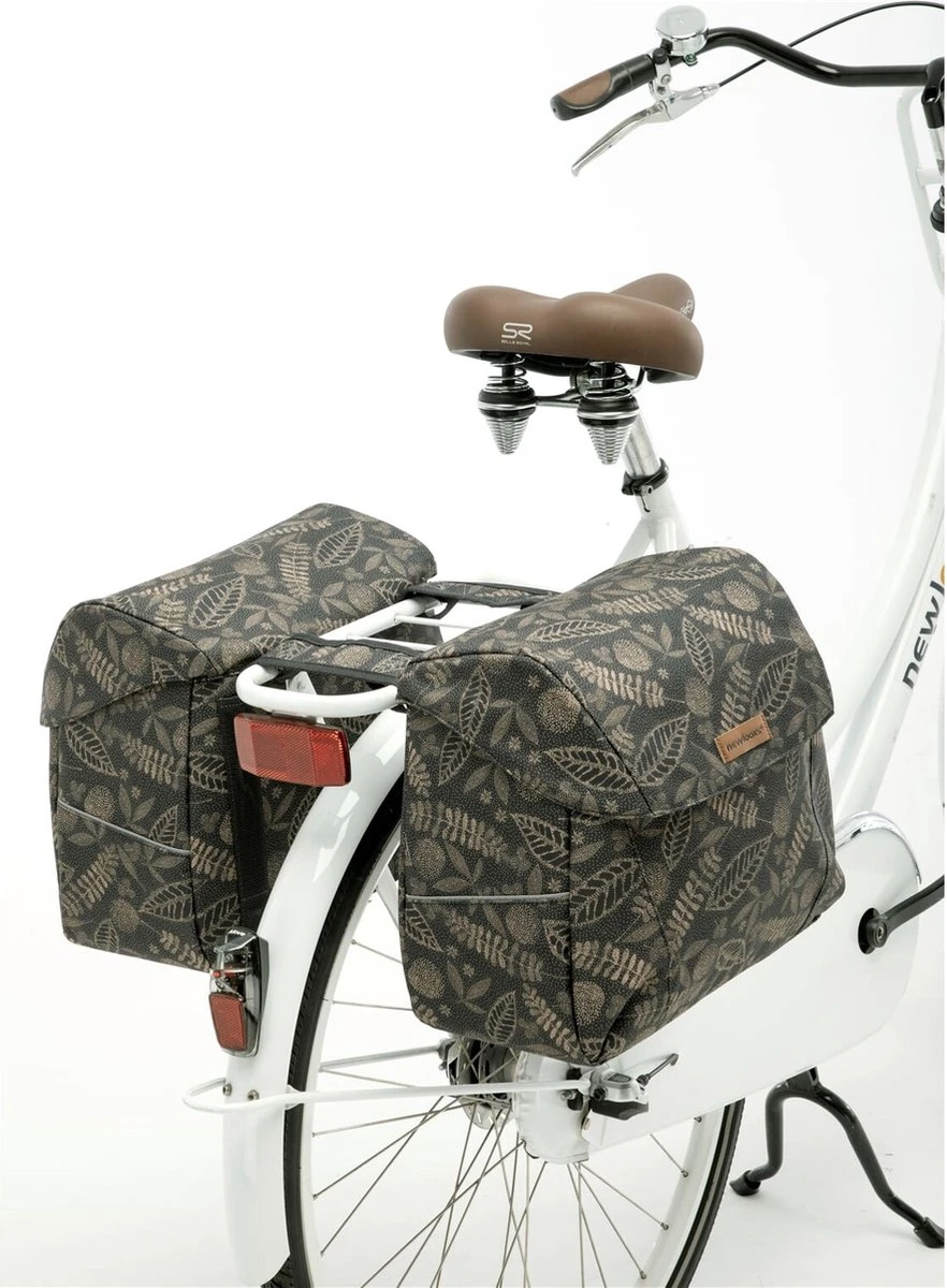 New Looxs Forest Joli Dubbele Fietstas - 37 Liter - Antraciet 5 New Looxs Forest Joli Dubbele Fietstas - 37 Liter - Antraciet - Afbeelding 3