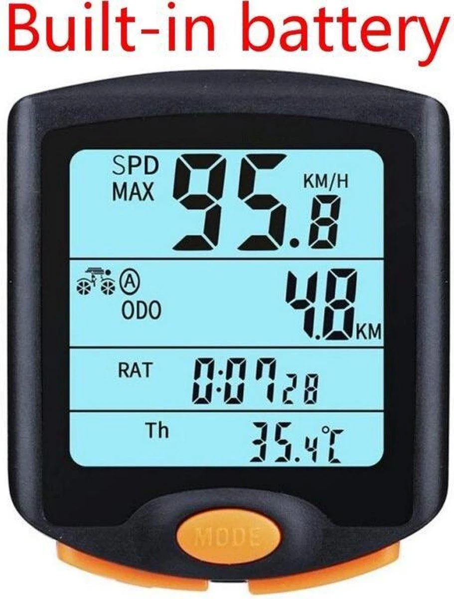 DrPhone FCS2 Fietscomputer - Draadloze Fiets Snelheidsmeter - Kilometerteller - Spatwaterdicht - 4-Lijn Display Met Achtergrondverlichting - Zwart 5 DrPhone FCS2 Fietscomputer - Draadloze Fiets Snelheidsmeter - Kilometerteller - Spatwaterdicht - 4-Lijn Display Met Achtergrondverlichting - Zwart - Afbeelding 3
