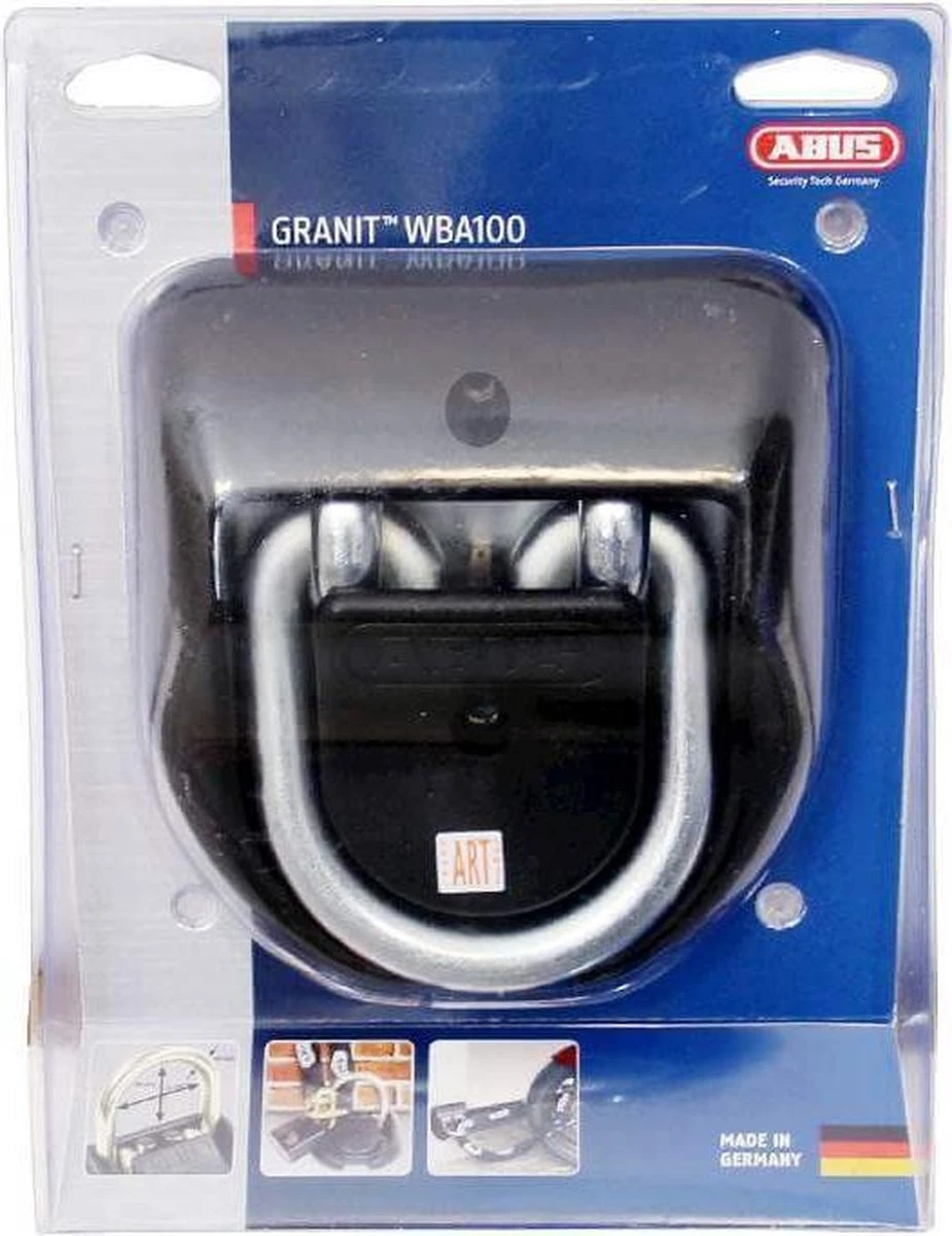 ABUS Vloer/wandanker WBA 100 - 160x165mm - Zwart 11 ABUS Vloer/wandanker WBA 100 - 160x165mm - Zwart - Afbeelding 9