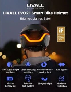 Livall EVO21 Black Medium - (Smart) Fietshelm - SOS Functie - LED Richtingaanwijzers - Smart Verlichting 39 Livall EVO21 Black Medium - (Smart) Fietshelm - SOS Functie - LED Richtingaanwijzers - Smart Verlichting -BOl Winkel 928x1200 1